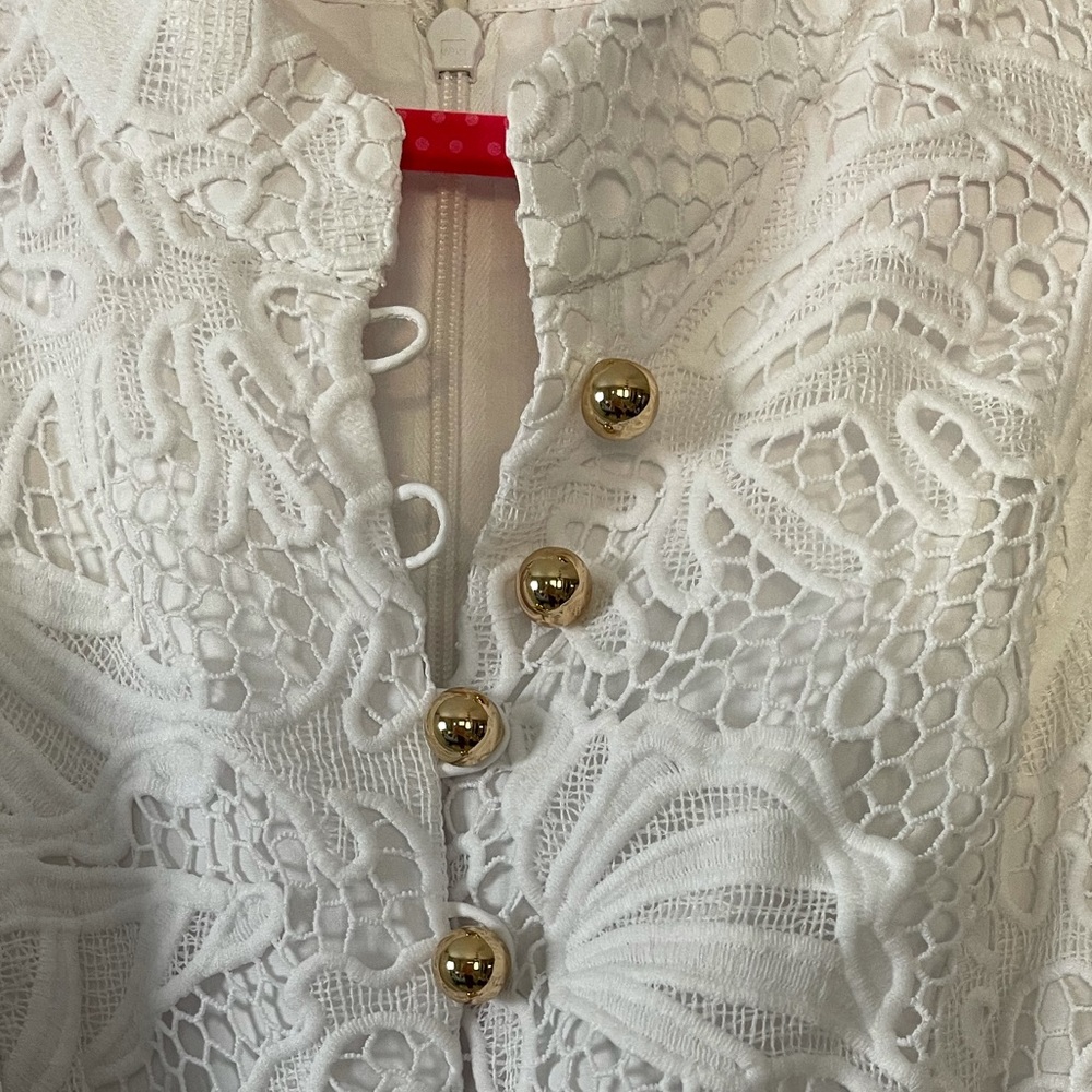lilly pulitzer white lace dress size 4 NWT